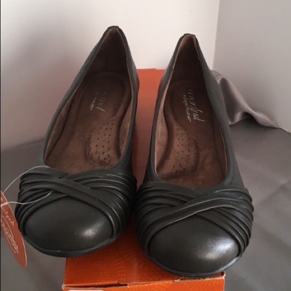 Natural Soul Comfort Dark Gary Flats. NIB - Picture 2 of 5